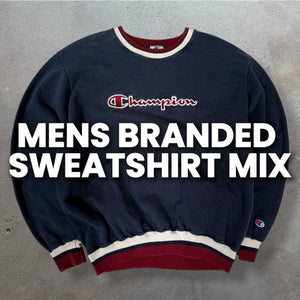 50 x MENS BRANDED SWEATSHIRT MIX - SACKS