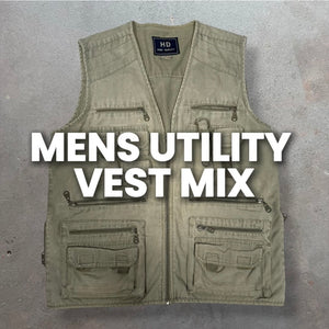 25 x MENS UTILITY VEST MIX - SACKS