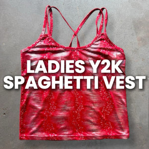 50 x LADIES Y2K SPAGHETTI STRAP VESTS- SACKS