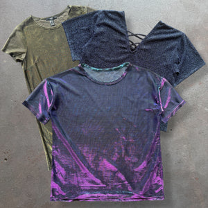 50 x LADIES SHORT SLEEVED GLITTER & SEQUIN TOPS- SACKS