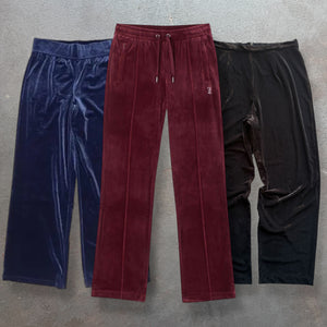 50 x LADIES VELVET Y2K BLOCK COLOUR PANTS- SACKS