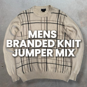 50 x MENS BRANDED KNIT JUMPERS - SACKS