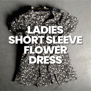 50 x LADIES SHORT SLEEVE FLOWER DRESS - SACKS